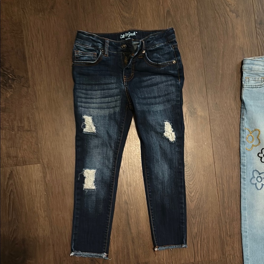Distressed Dark Blue Jeans Cat and Jack